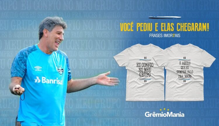 Grêmio está perto de ser rebaixado e camisas com frases de Renato Gaúcho viram zoação.